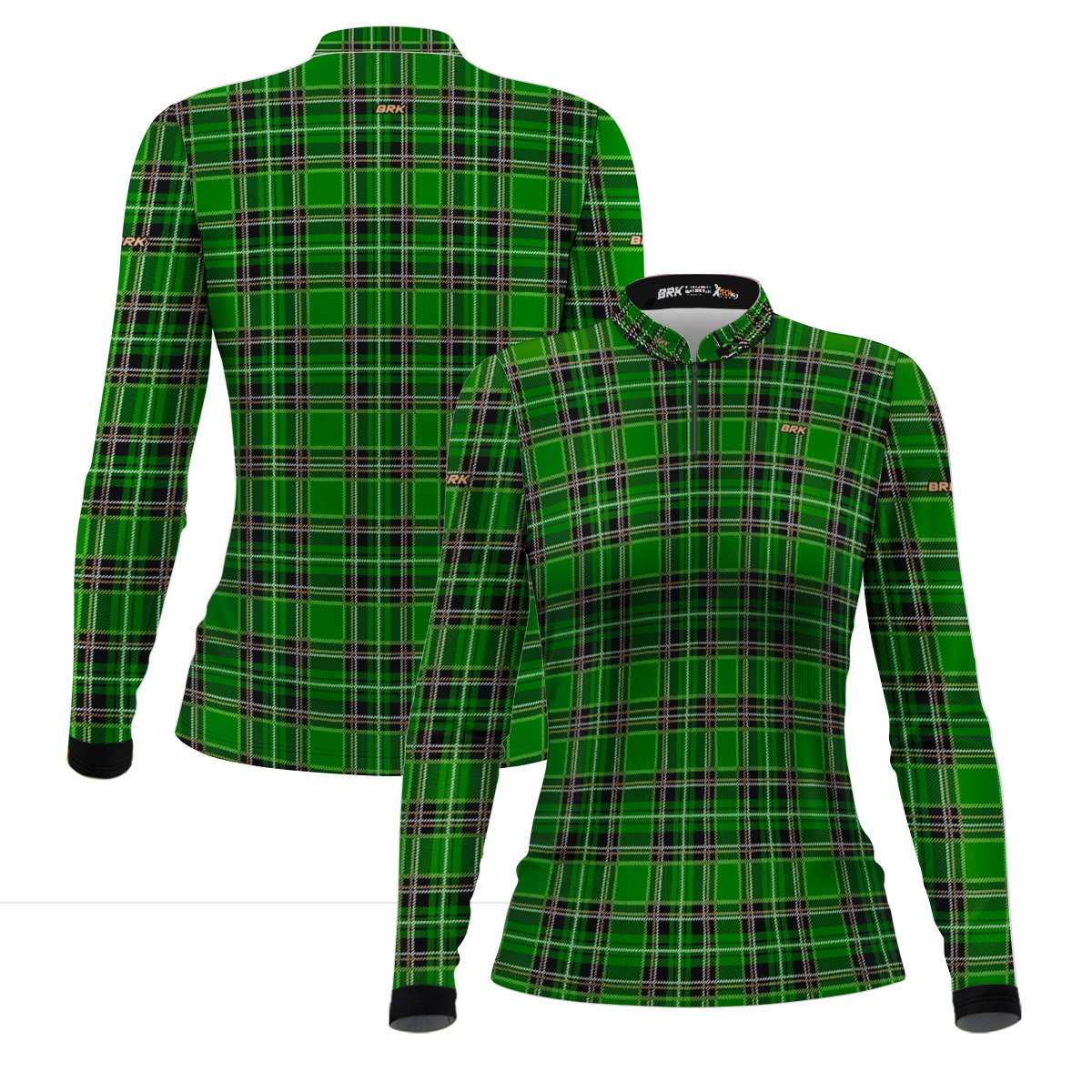 Camisa Feminina Country Brk Xadrez  Verde com Proteção Solar UV50+ - Brk Agro