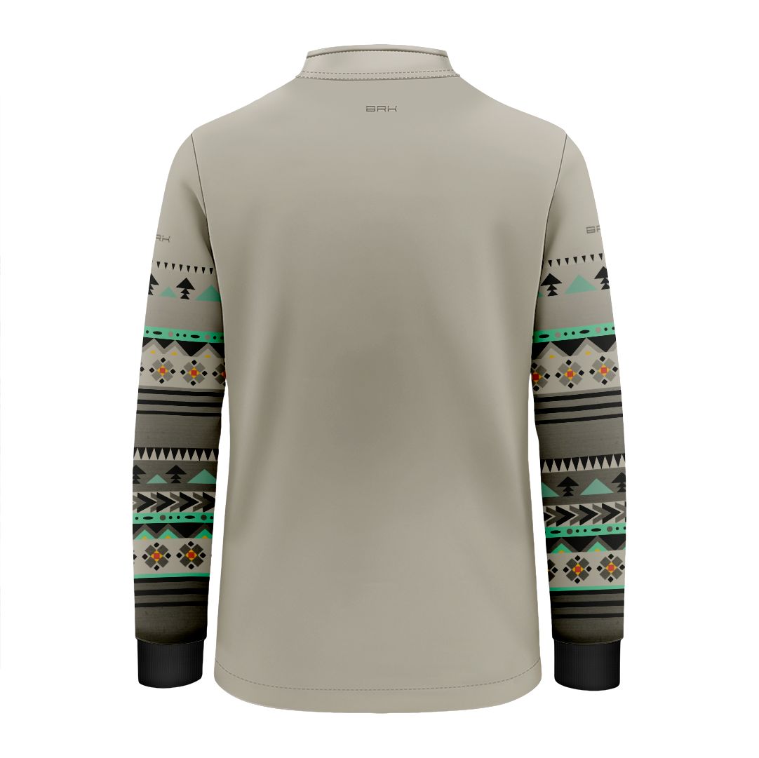 Camisa Agro Infantil BRK Linhas Nativas Cinza com Proteção Solar UV50+ - Brk Agro