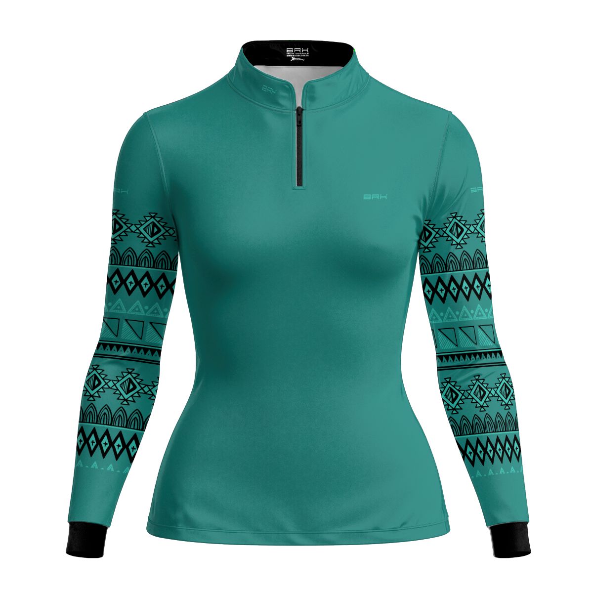 Camisa Agro Feminina BRK Linhas Nativas Verde Tiffany  com Proteção Solar UV50+ - Brk Agro