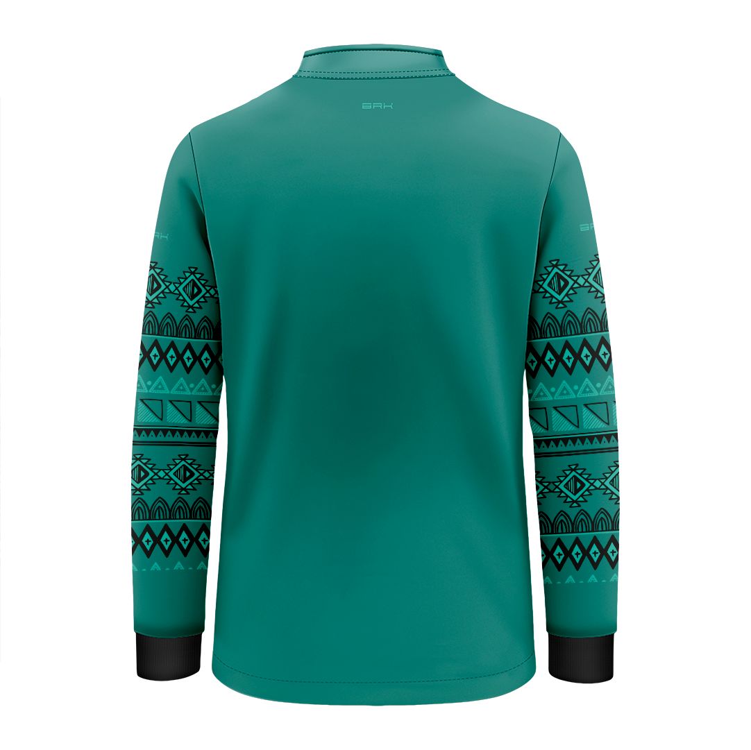 Camisa Agro Infantil BRK Linhas Nativas Verde Tiffany  com Proteção Solar UV50+ - Brk Agro
