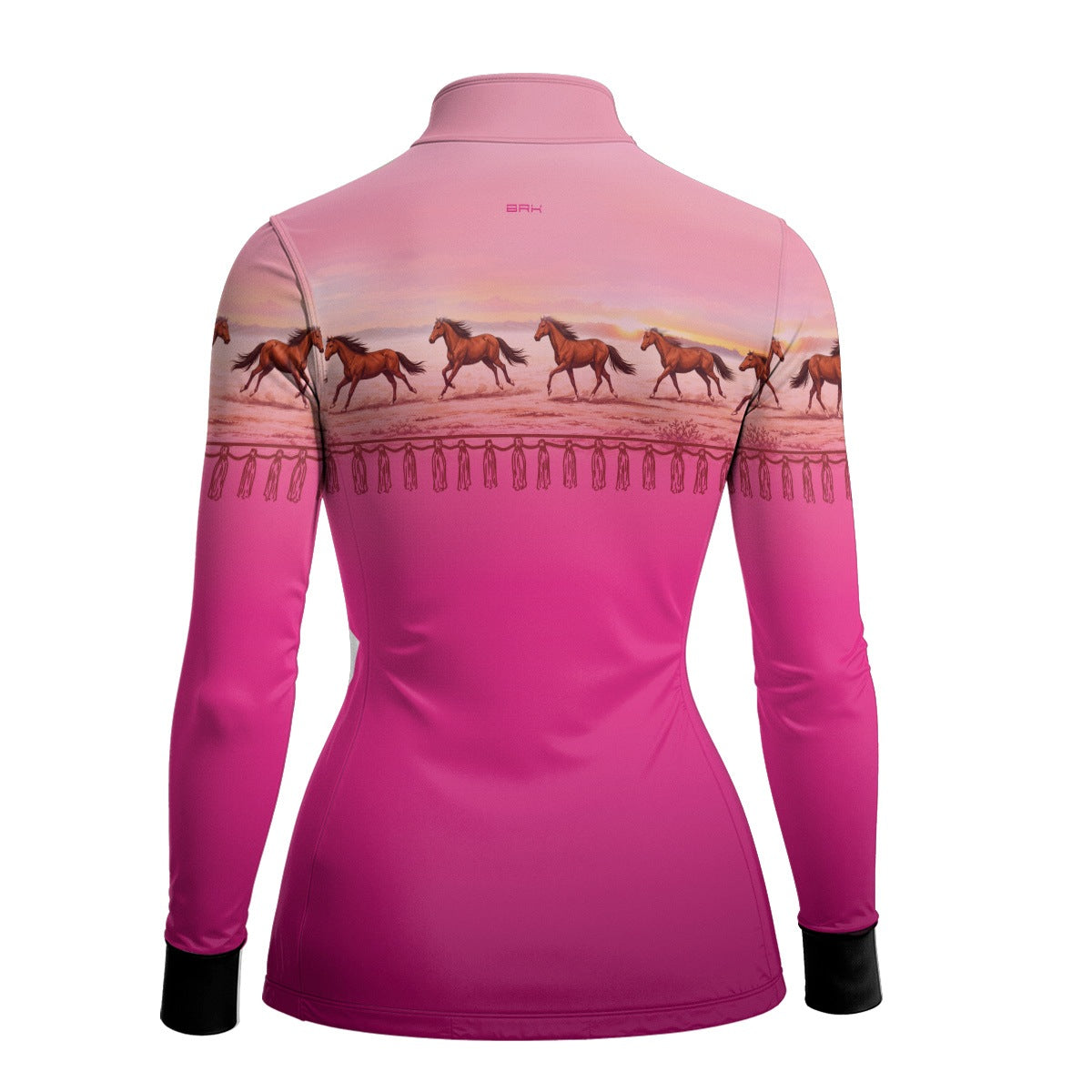 Camisa Agro Feminina BRK Wild horse Degradê Rosa com Proteção Solar UV50+ - Brk Agro