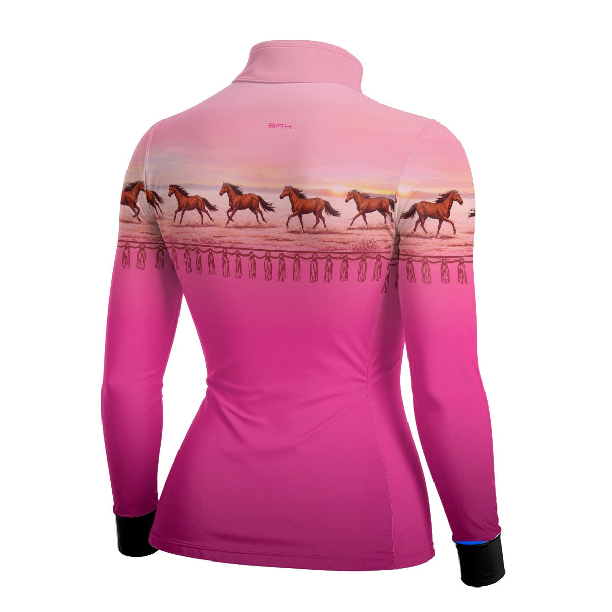 Camisa Agro Feminina BRK Wild horse Degradê Rosa com Proteção Solar UV50+ - Brk Agro