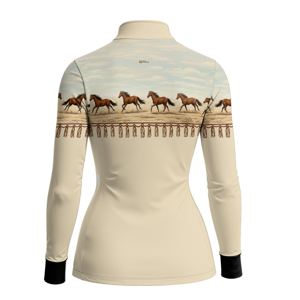 Camisa Agro Feminina BRK Wild horse Bege com Proteção Solar UV50+ - Brk Agro