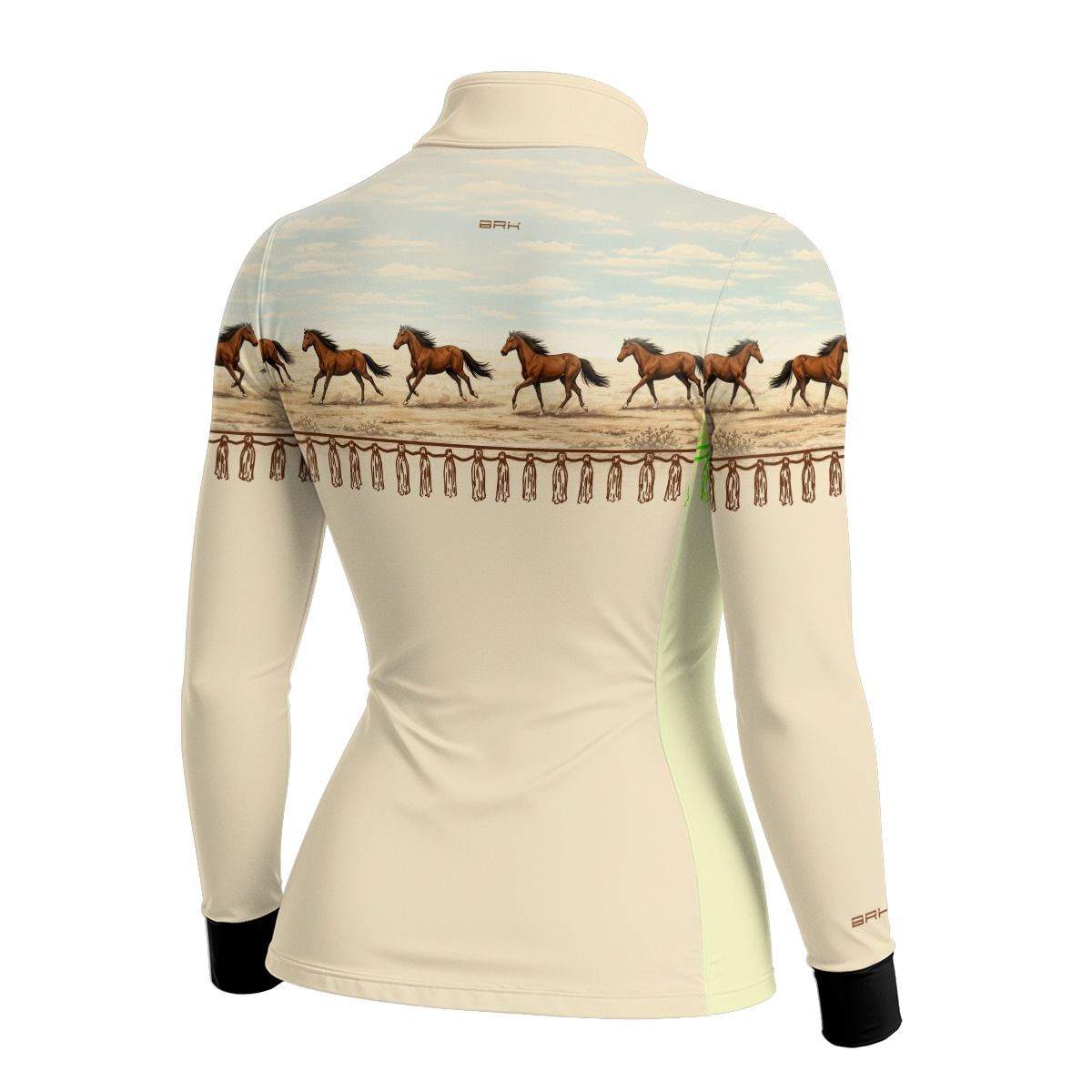 Camisa Agro Feminina BRK Wild horse Bege com Proteção Solar UV50+ - Brk Agro