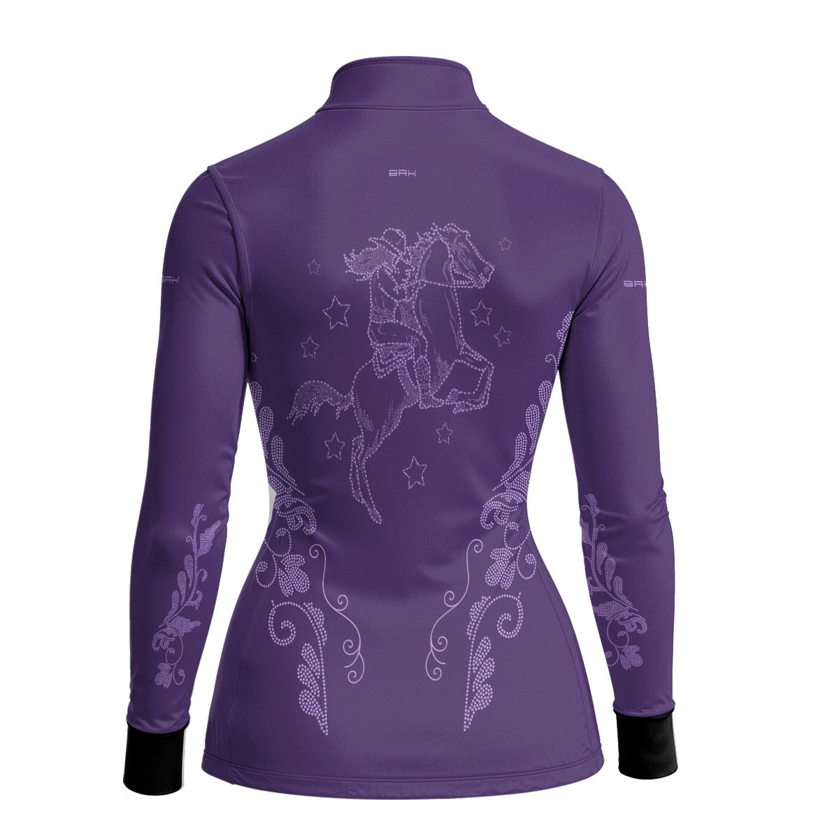 Camisa Agro Feminina BRK Amazona Floral Strass Roxo com Proteção Solar UV50+ - Brk Agro