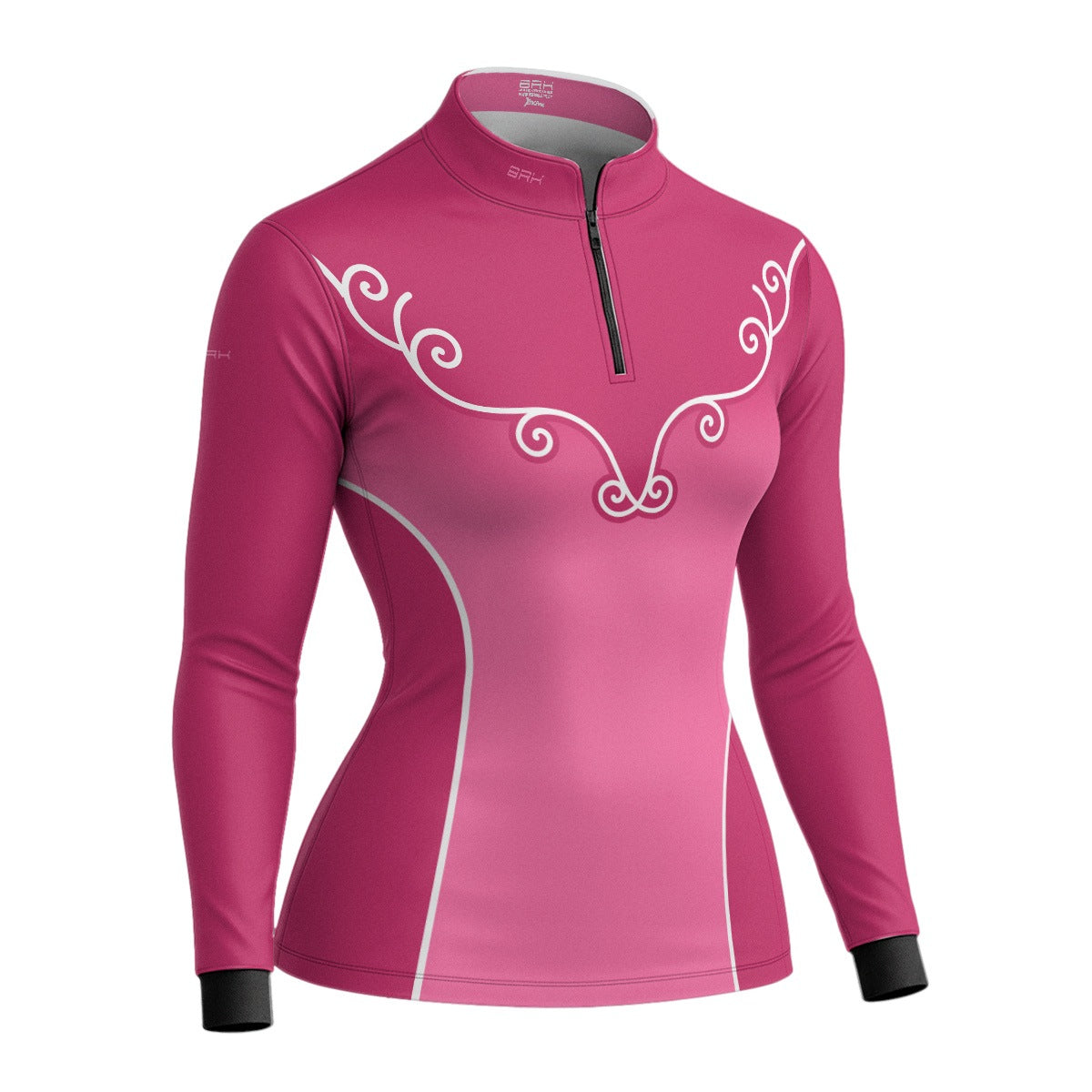 Camisa Agro Feminina BRK Corselet Floral Rosa com Proteção Solar UV50+ - Brk Agro