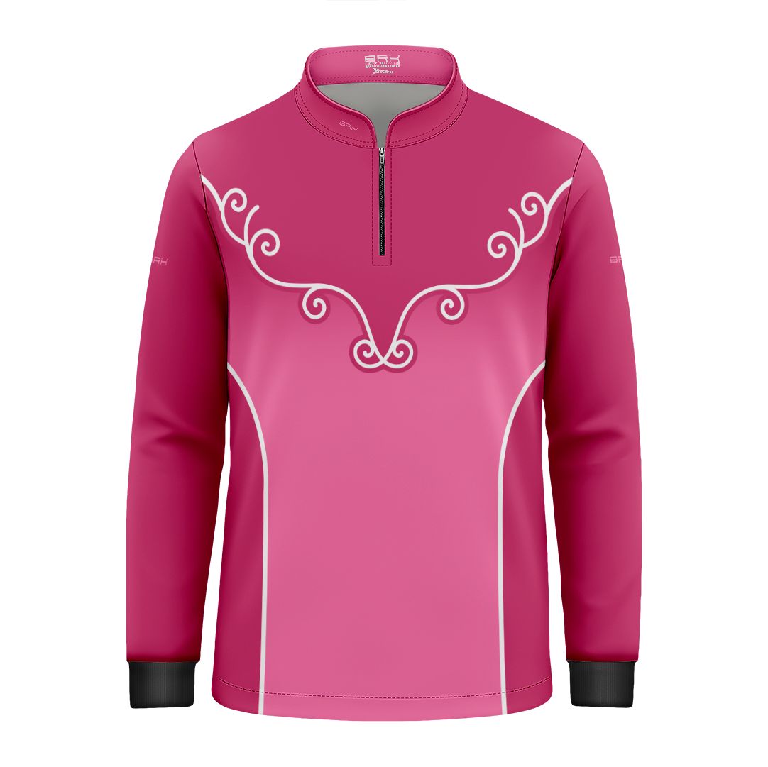 Camisa Agro Infantil BRK Corselet Floral Rosa com Proteção Solar UV50+ - Brk Agro
