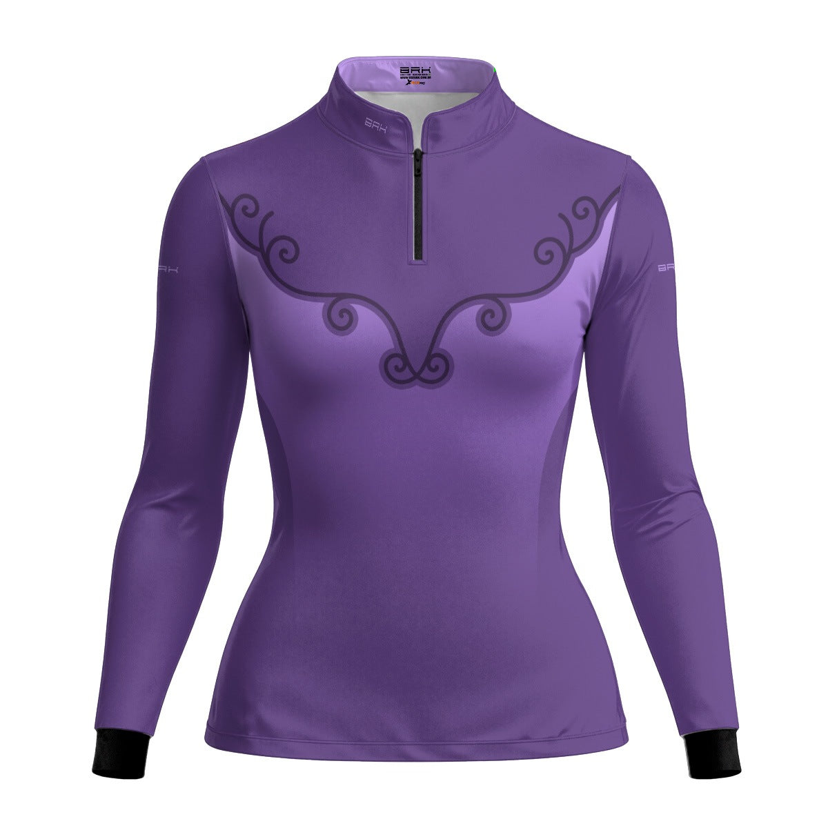 Camisa Agro Feminina BRK Corselet Floral Roxa com Proteção Solar UV50+ - Brk Agro