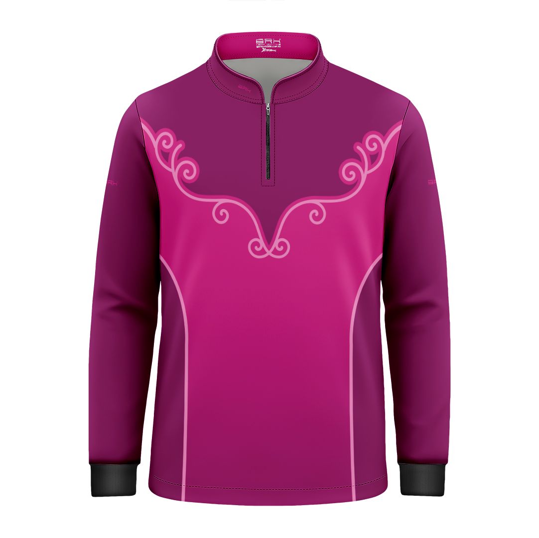 Camisa Agro Infantil BRK Corselet Floral Pink com Proteção Solar UV50+ - Brk Agro