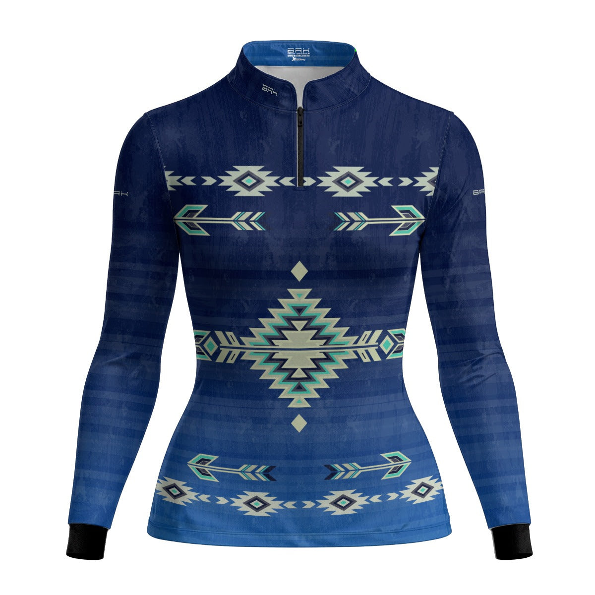 Camisa Agro Feminina BRK Native Ancestral Azul Marinho com Proteção Solar UV50+ - Brk Agro