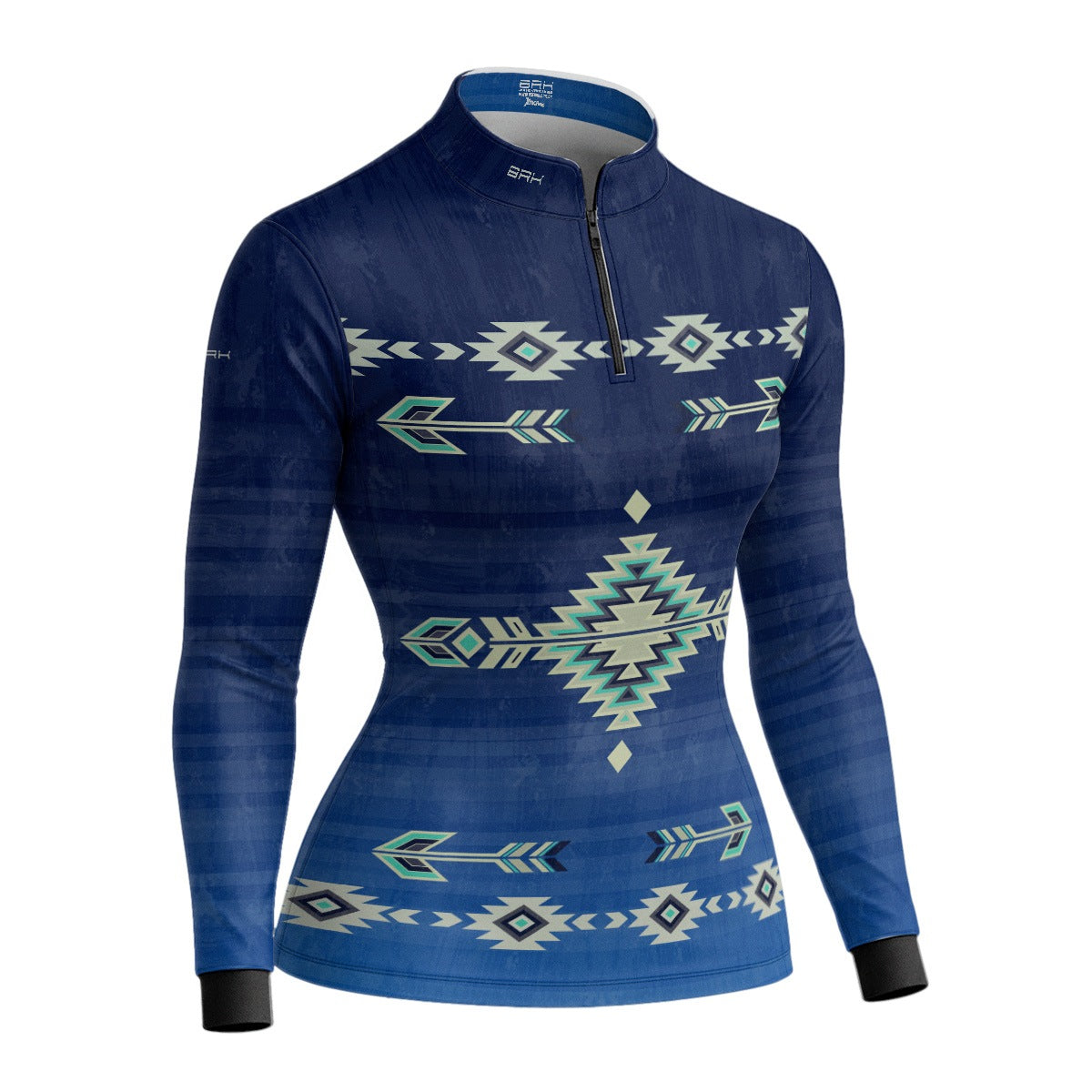 Camisa Agro Feminina BRK Native Ancestral Azul Marinho com Proteção Solar UV50+ - Brk Agro