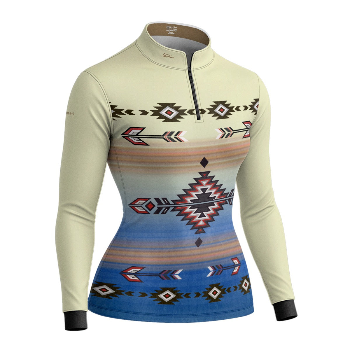 Camisa Agro Feminina BRK Native Ancestral Bege com Proteção Solar UV50+ - Brk Agro