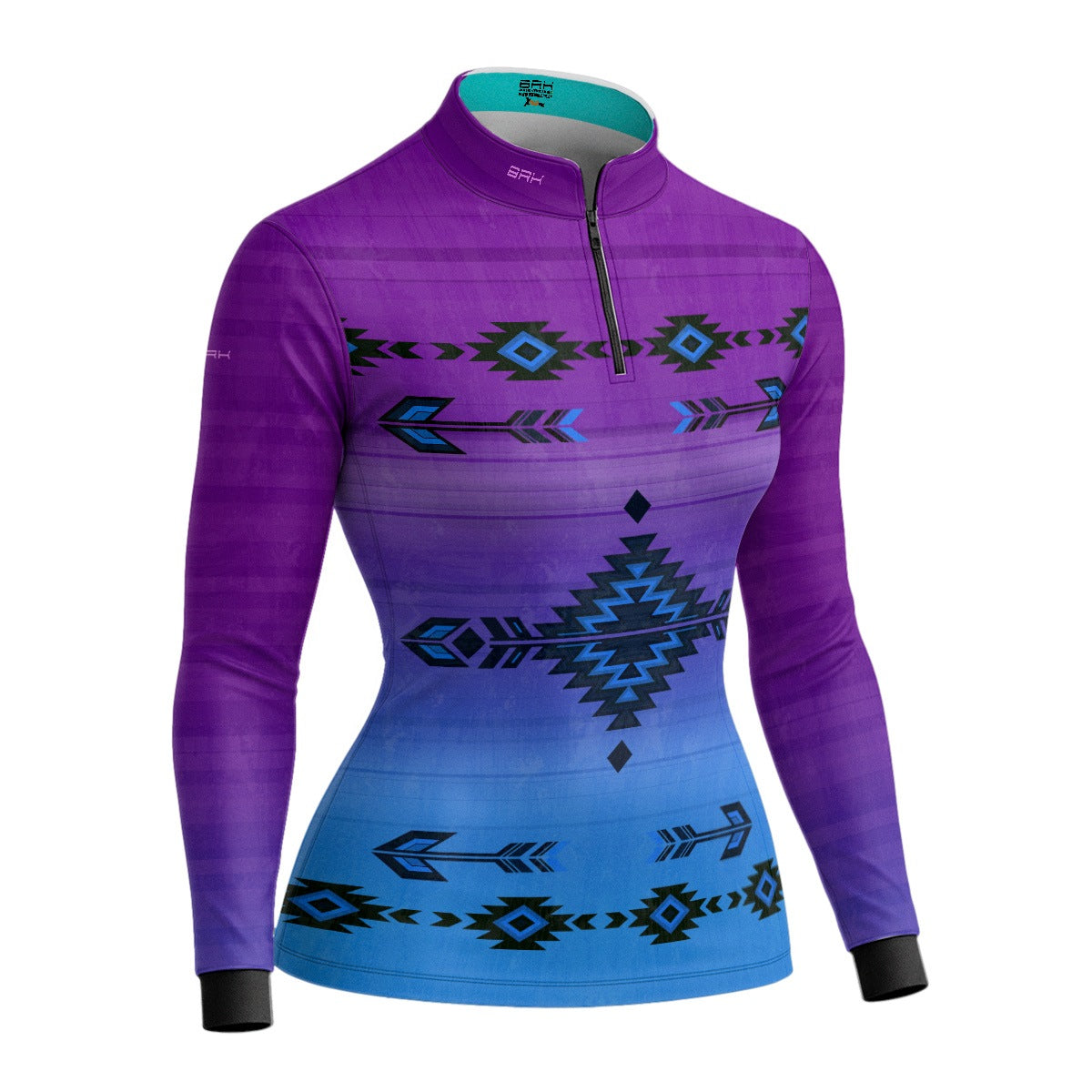 Camisa Agro Feminina BRK Native Ancestral Roxa com Proteção Solar UV50+ - Brk Agro