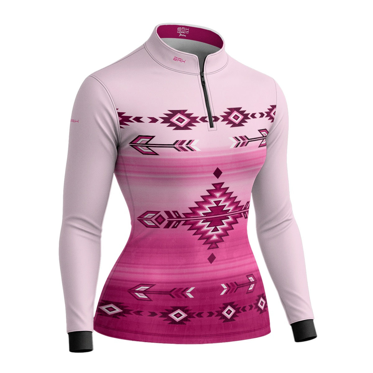 Camisa Agro Feminina BRK Native  Ancestral Rosa com Proteção Solar UV50+ - Brk Agro