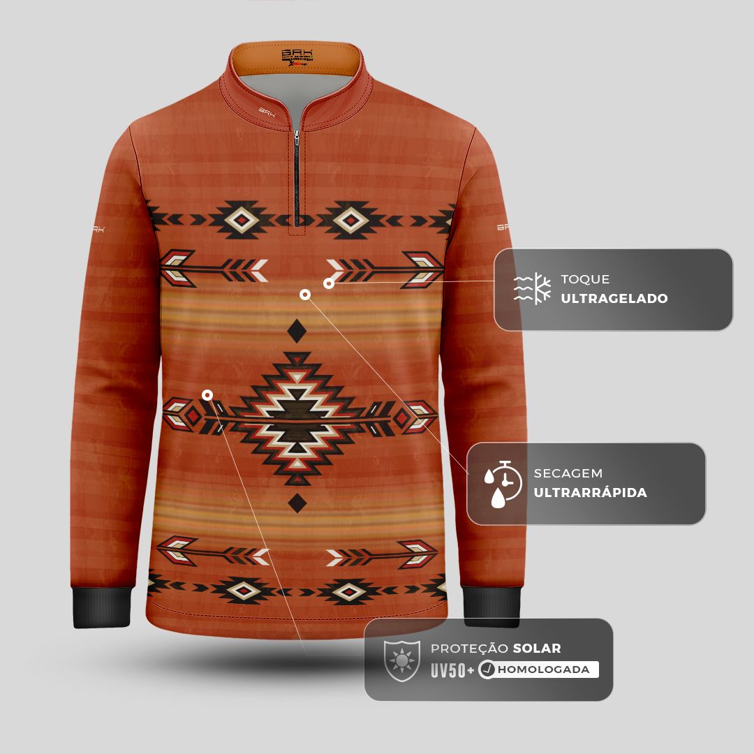 Camisa Agro Infantil BRK Native Ancestral com Proteção Solar UV50+ - Brk Agro