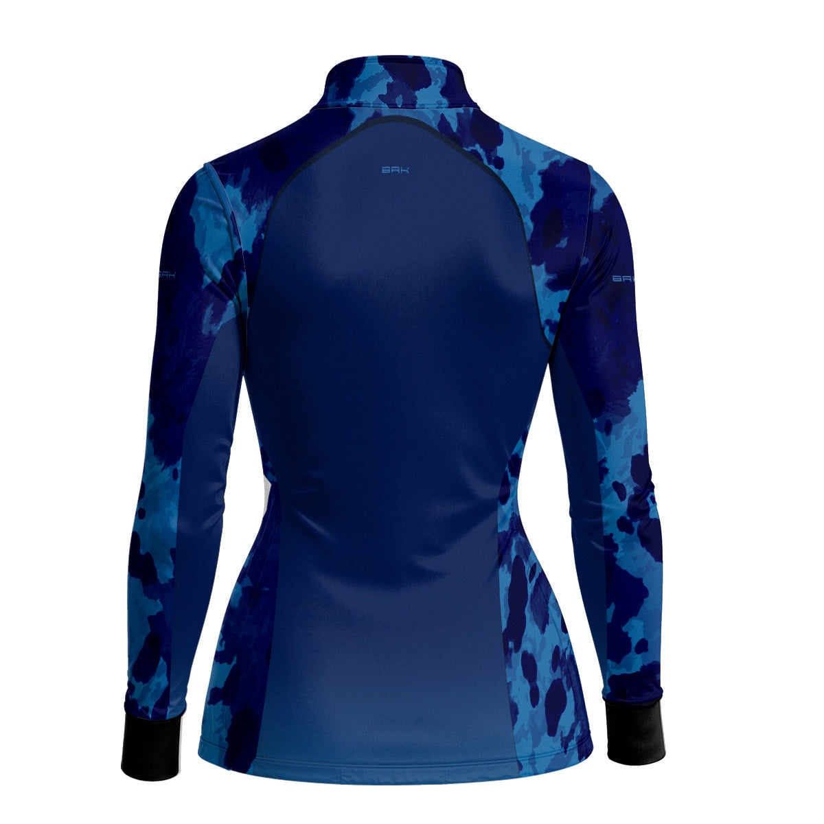 Camisa Agro Feminina BRK Pecuária Cow Print Azul com Proteção Solar UV50+ - Brk Agro