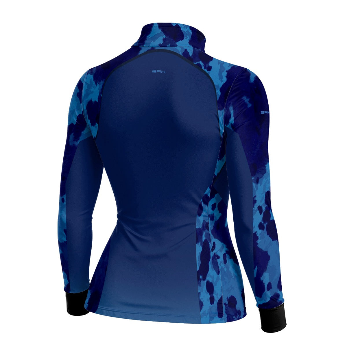 Camisa Agro Feminina BRK Pecuária Cow Print Azul com Proteção Solar UV50+ - Brk Agro