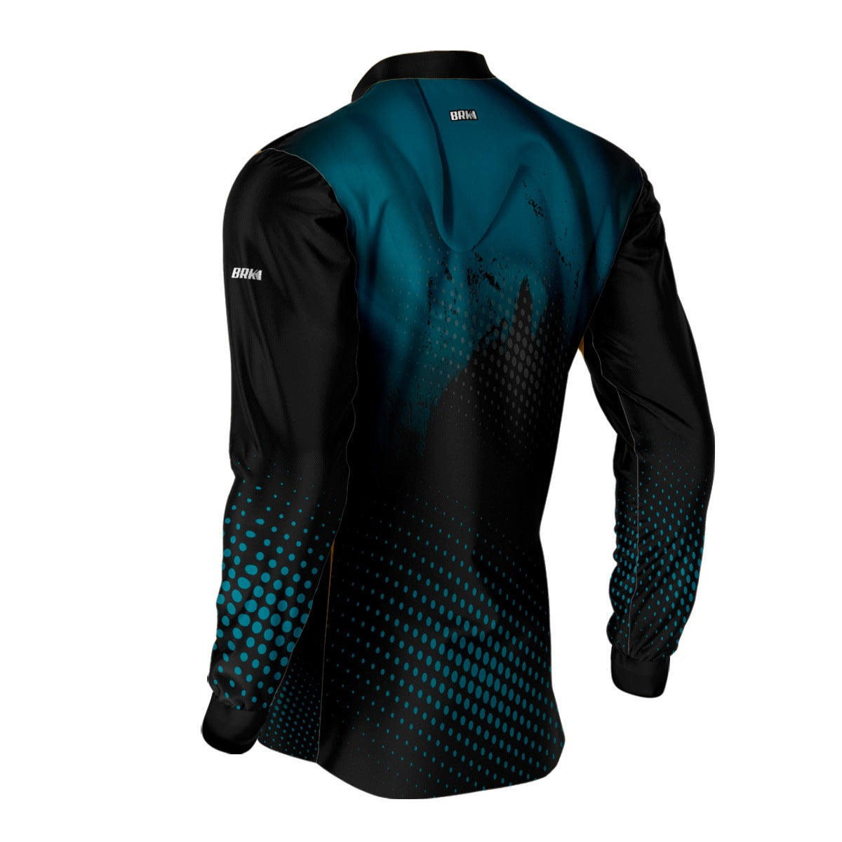 Camisa de Pesca Brk Azul e Preta com Proteção Solar UV50+ - Brk Agro