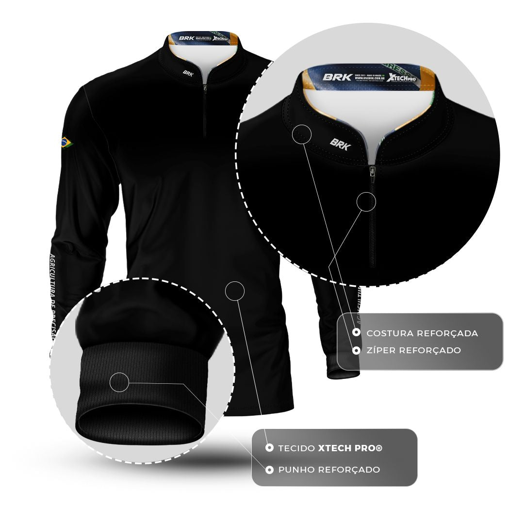Camisa Agro Brk Agricultura de Precisão V2 com Proteção Solar UV50+ - Brk Agro