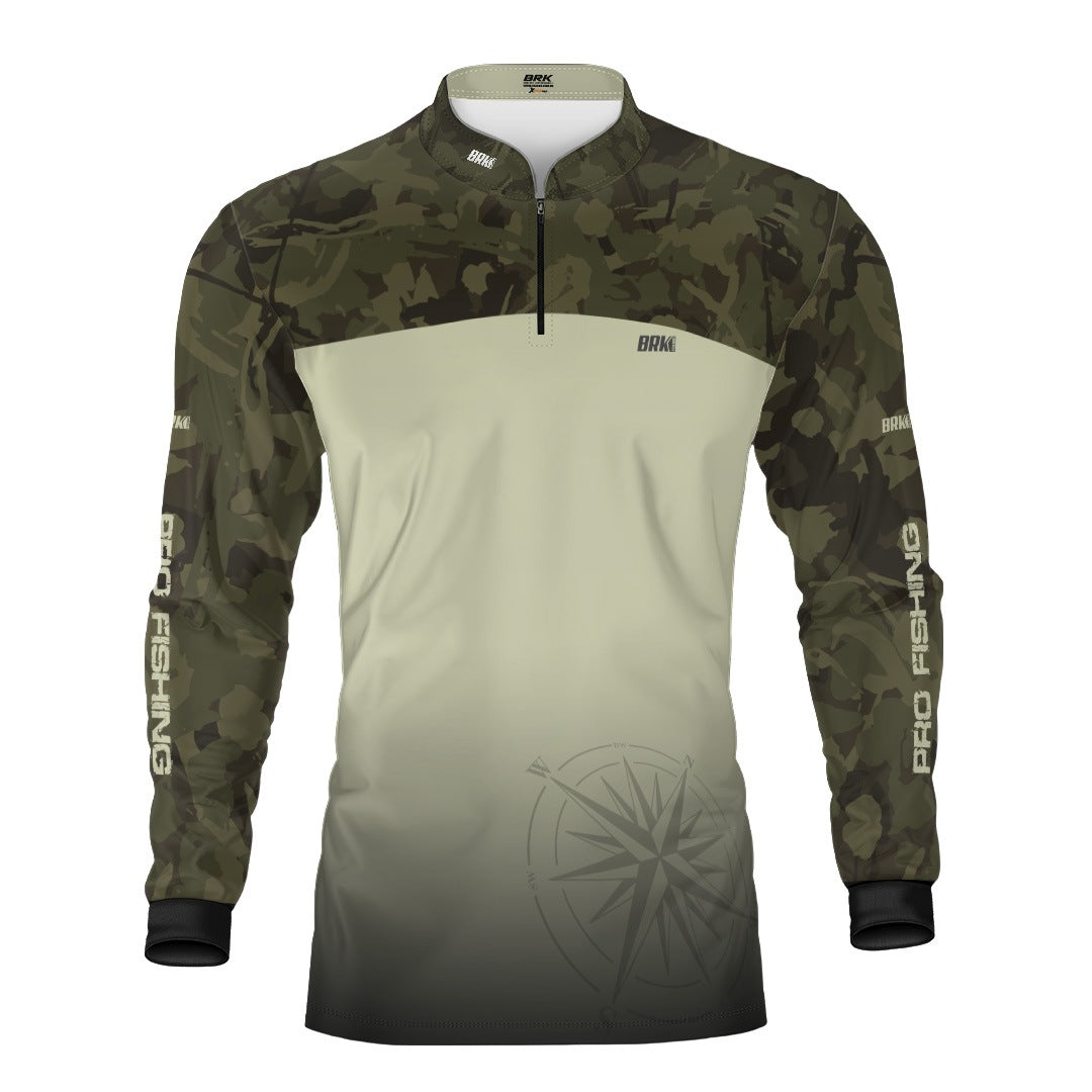 Camisa de Pesca Brk Compass Camuflado com Proteção Solar UV50+ - Brk Agro