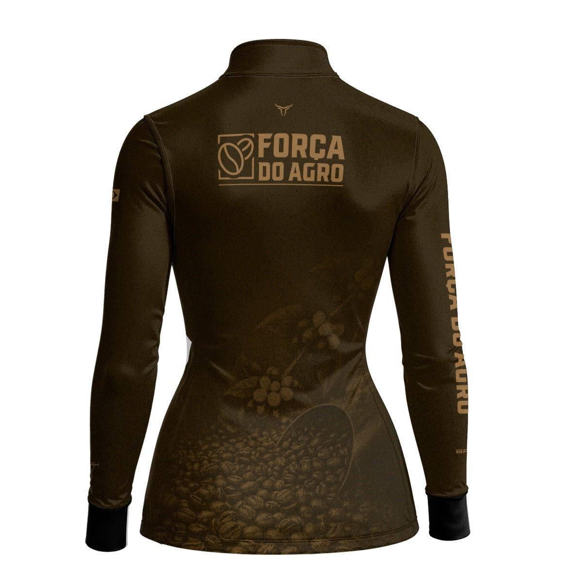 Camisa Agro Feminina Brk Força do Agro Grãos de Café com Proteção UV50+ Marrom - Brk Agro
