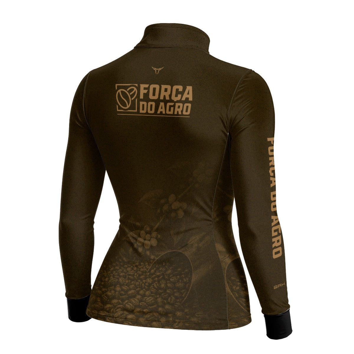 Camisa Agro Feminina Brk Força do Agro Grãos de Café com Proteção UV50+ Marrom - Brk Agro
