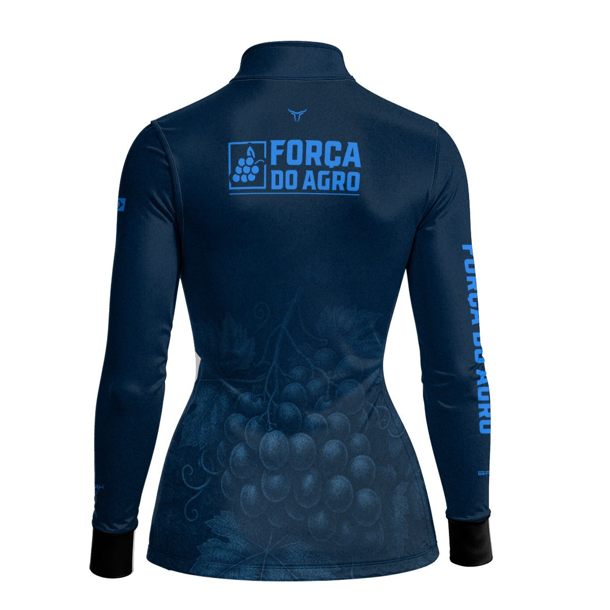 Camisa Agro Feminina BRK Força do Agro Parreira de Uvas com Proteção UV50+ Azul Petróleo - Brk Agro