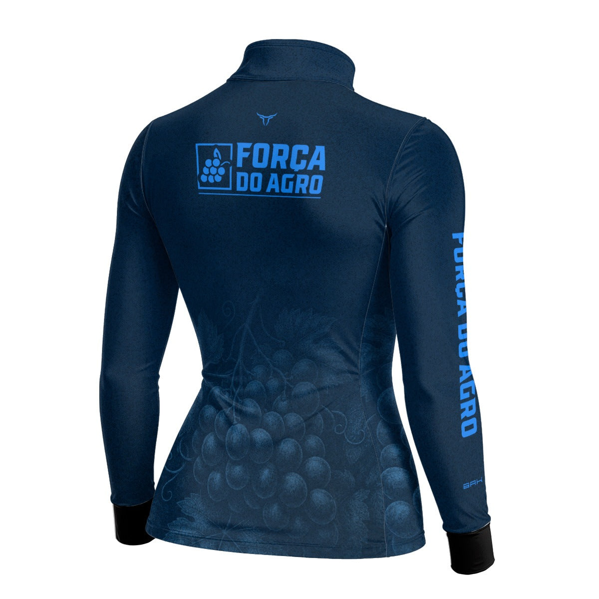 Camisa Agro Feminina BRK Força do Agro Parreira de Uvas com Proteção UV50+ Azul Petróleo - Brk Agro