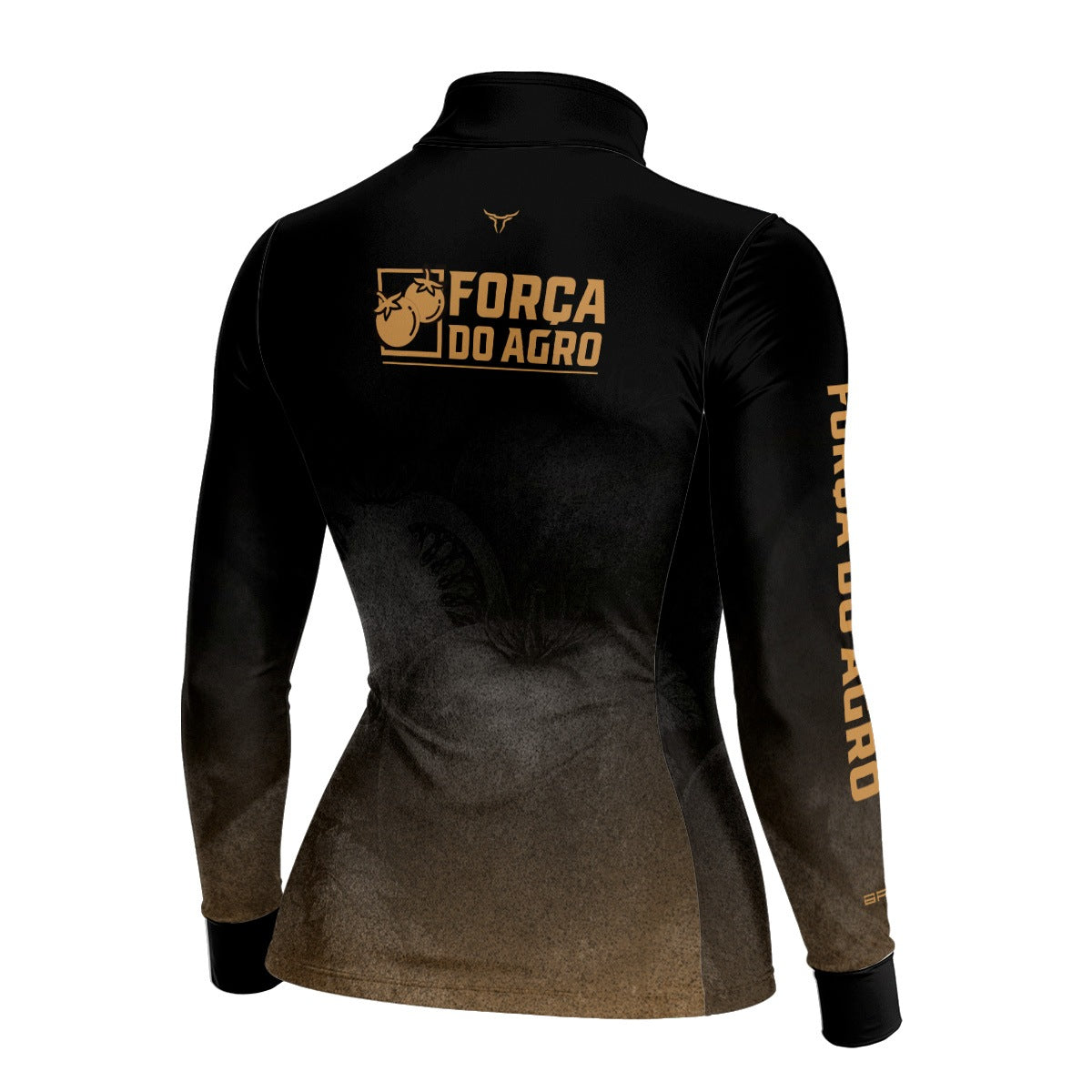 Camisa Agro Feminina BRK Força do Agro Tomate Sombreado com Proteção UV50+ Preto - Brk Agro