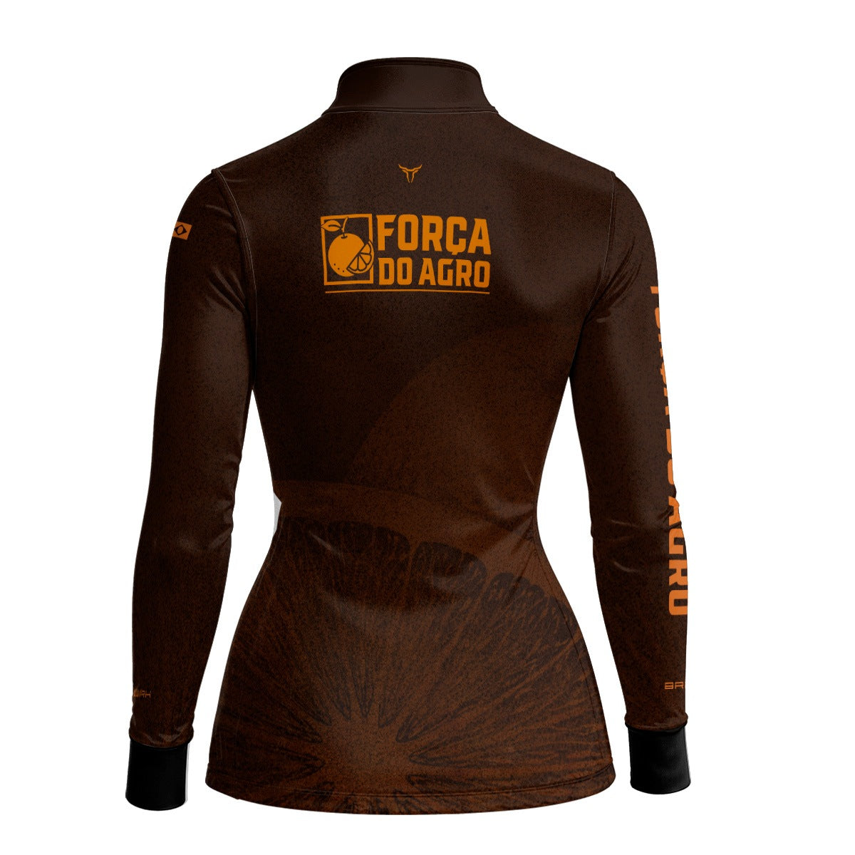 Camisa Agro Feminina BRK Força do Agro Citrus com Proteção UV50+ Marrom - Brk Agro