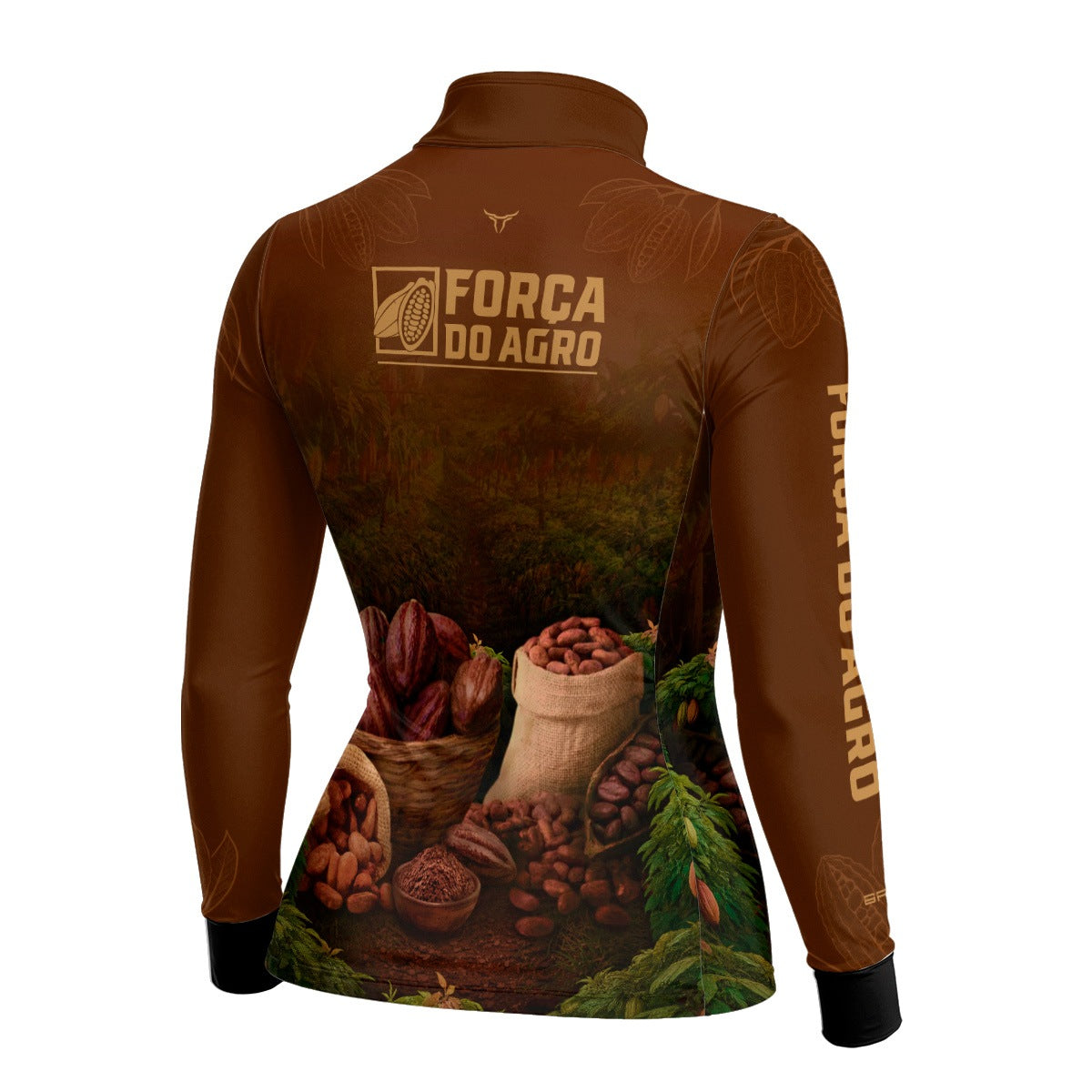 Camisa Agro Feminina BRK Força do Agro Cacau com Proteção UV50+ Marrom - Brk Agro