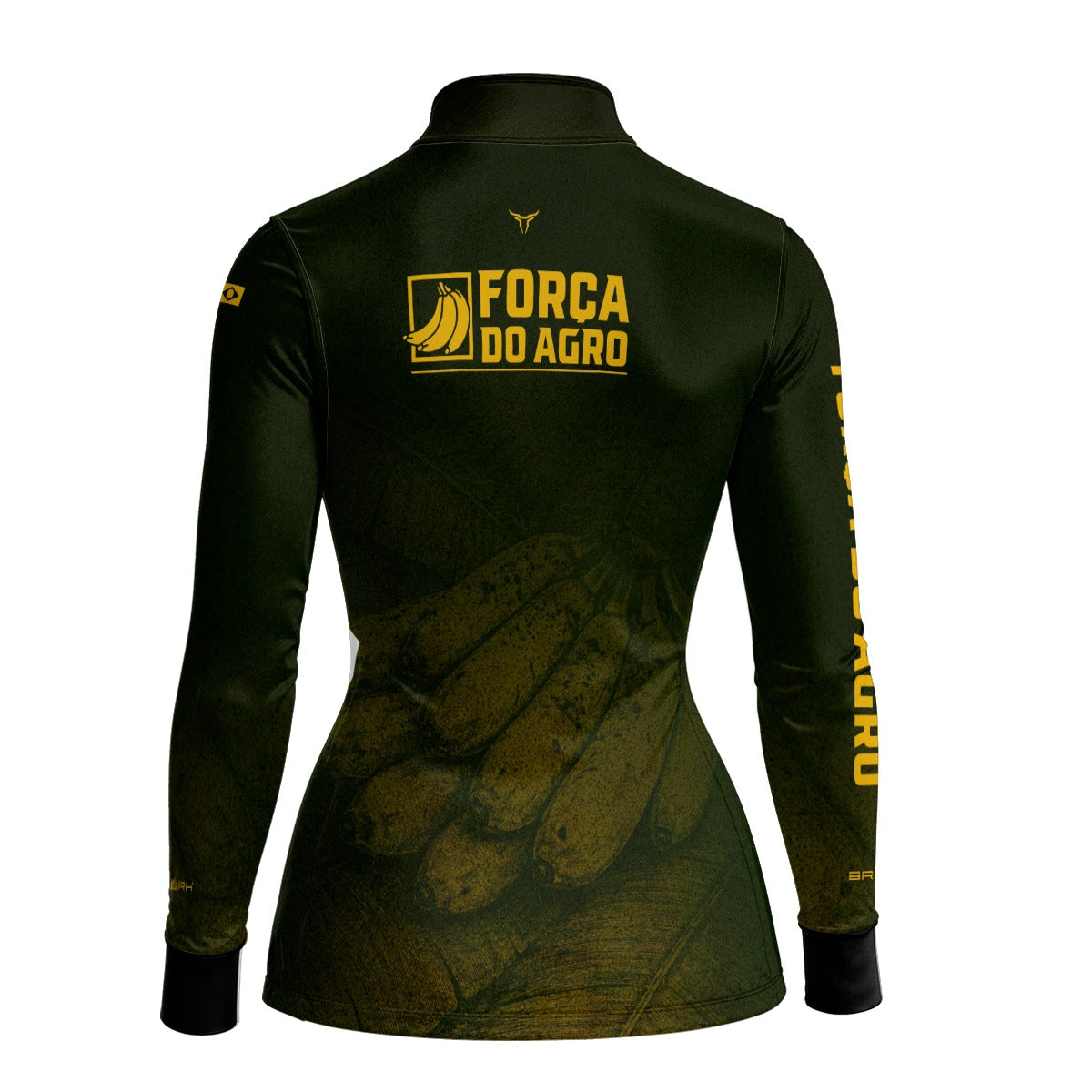 Camisa Agro Feminina BRK Força do Agro Banana Sombreada com Proteção UV50+ Verde - Brk Agro