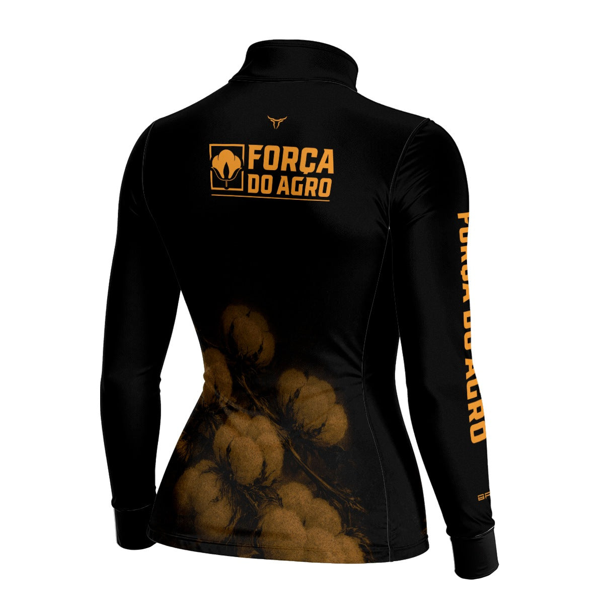 Camisa Agro Feminina BRK Força do Agro Algodão Sombreado com Proteção UV50+ Preta - Brk Agro