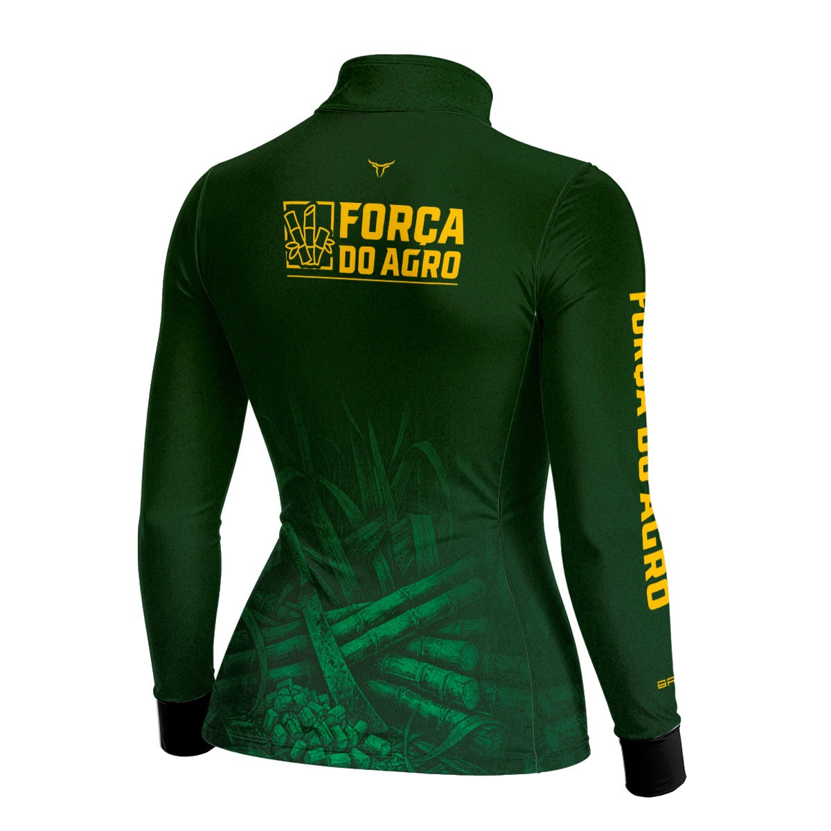 Camisa Agro Feminina BRK Força do Agro Cana-de-Açúcar Sombreada com Proteção UV50+ Verde - Brk Agro