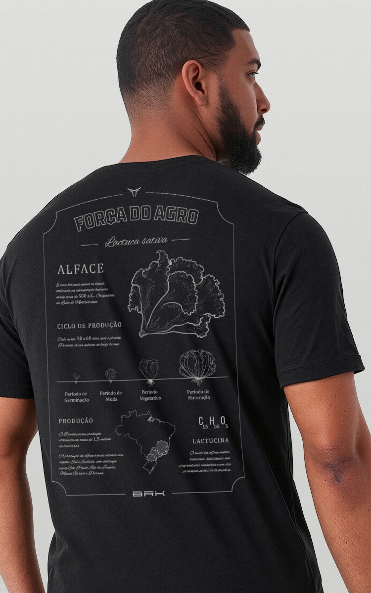 Camiseta Básica de Algodão Brk Científica Alface - Brk Agro