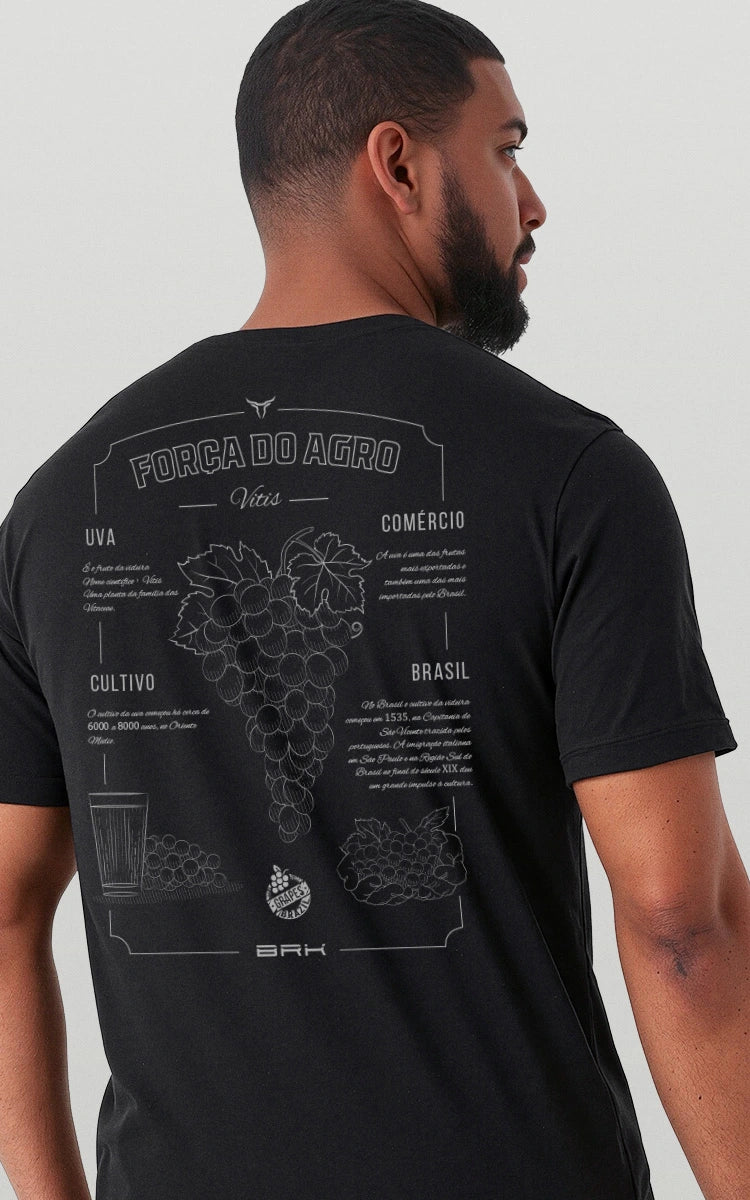Camiseta Básica de Algodão Brk Científica Uva - Brk Agro