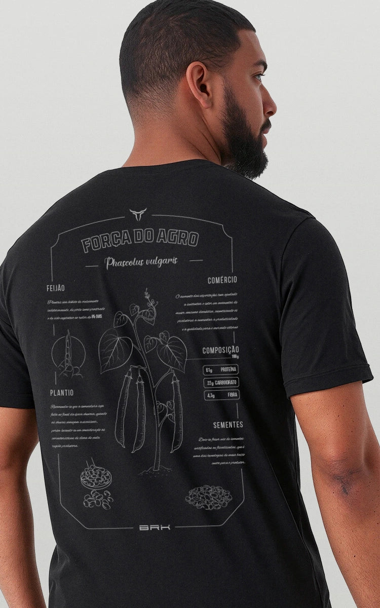 Camiseta Básica de Algodão Brk Feijão - Brk Agro