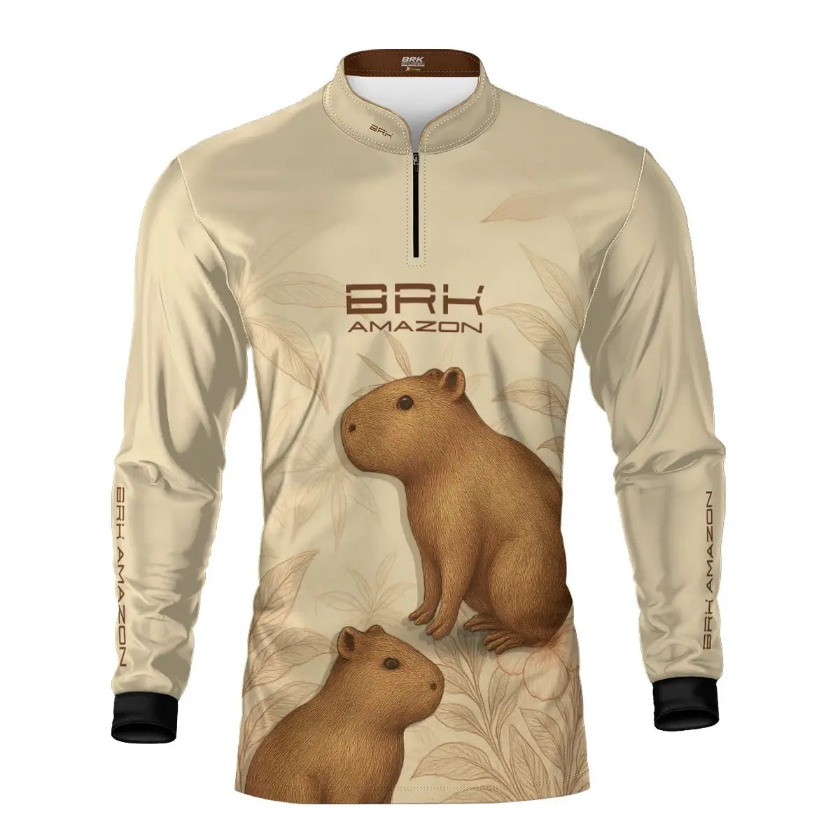 Camisa Agro Brk Amazon Capivara Floral com Proteção UV50 - Brk Agro