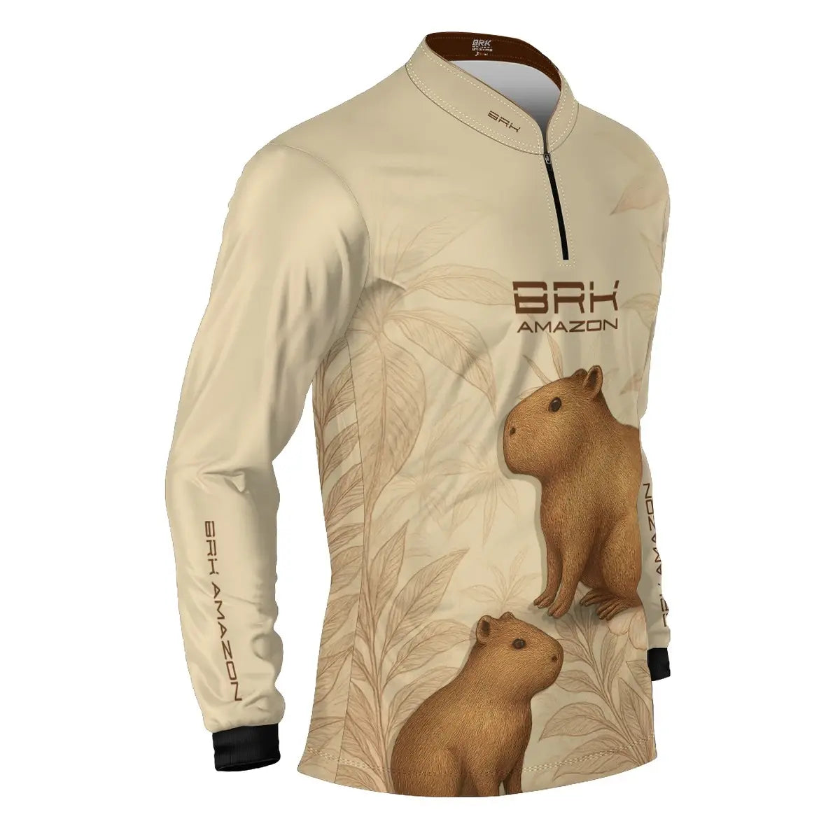 Camisa Agro Brk Amazon Capivara Floral com Proteção UV50 - Brk Agro