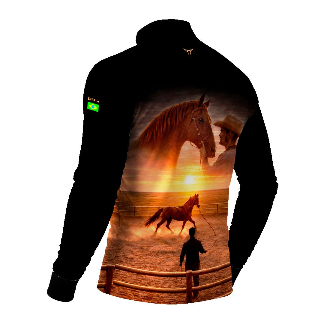 Camisa Agro BRK Laço e Tradição com Proteção Solar UV50+ Preta