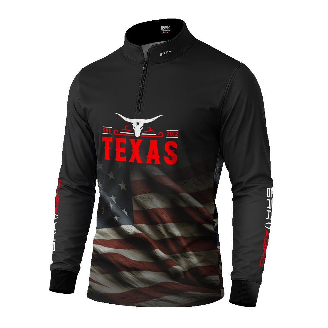 Camisa Agro Brk Texas Estados Unidos  com Proteção Solar UV50+ - Brk Agro