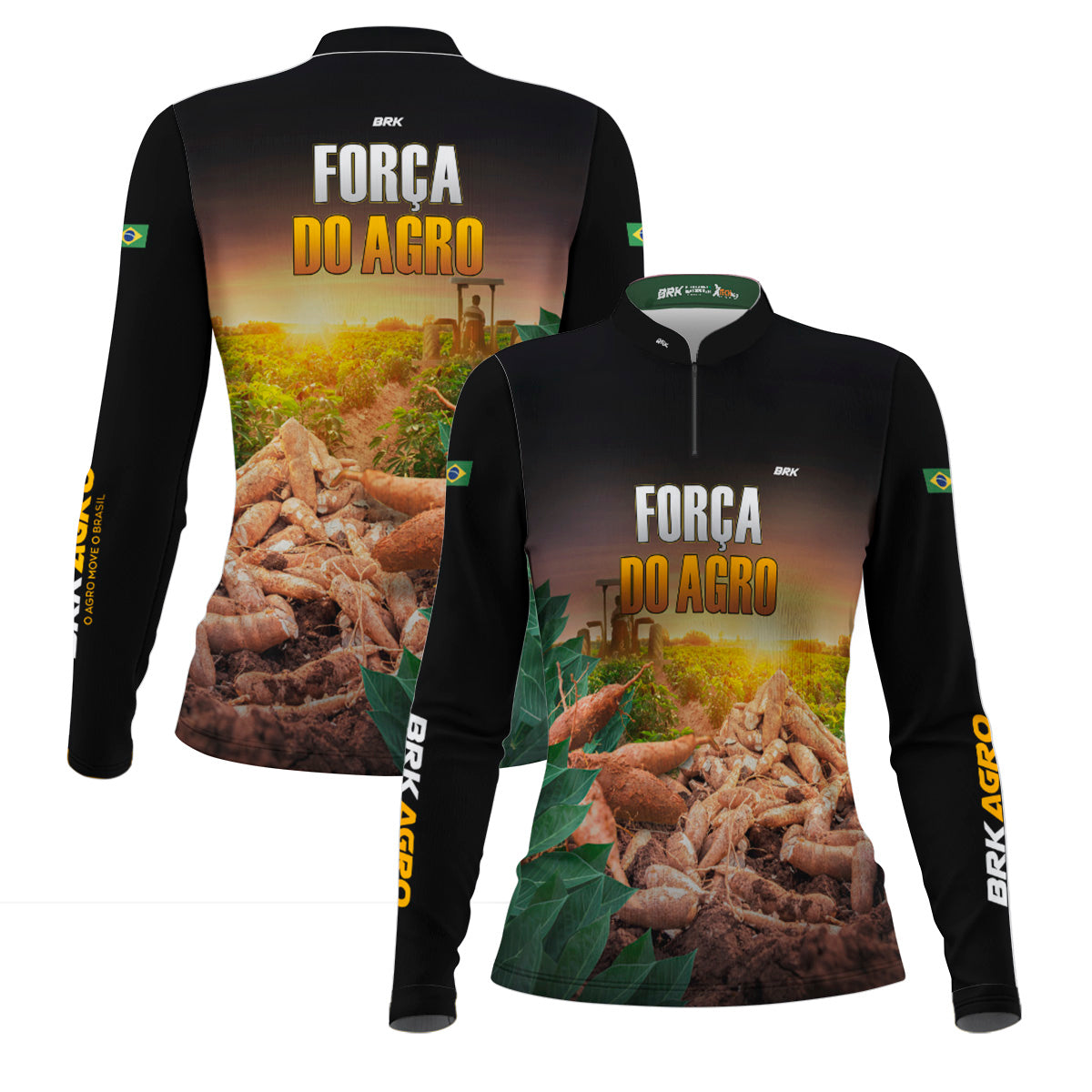 Camisa Agro Feminina Brk A Força do Agro Produtor de Mandioca com UV50+ - Brk Agro