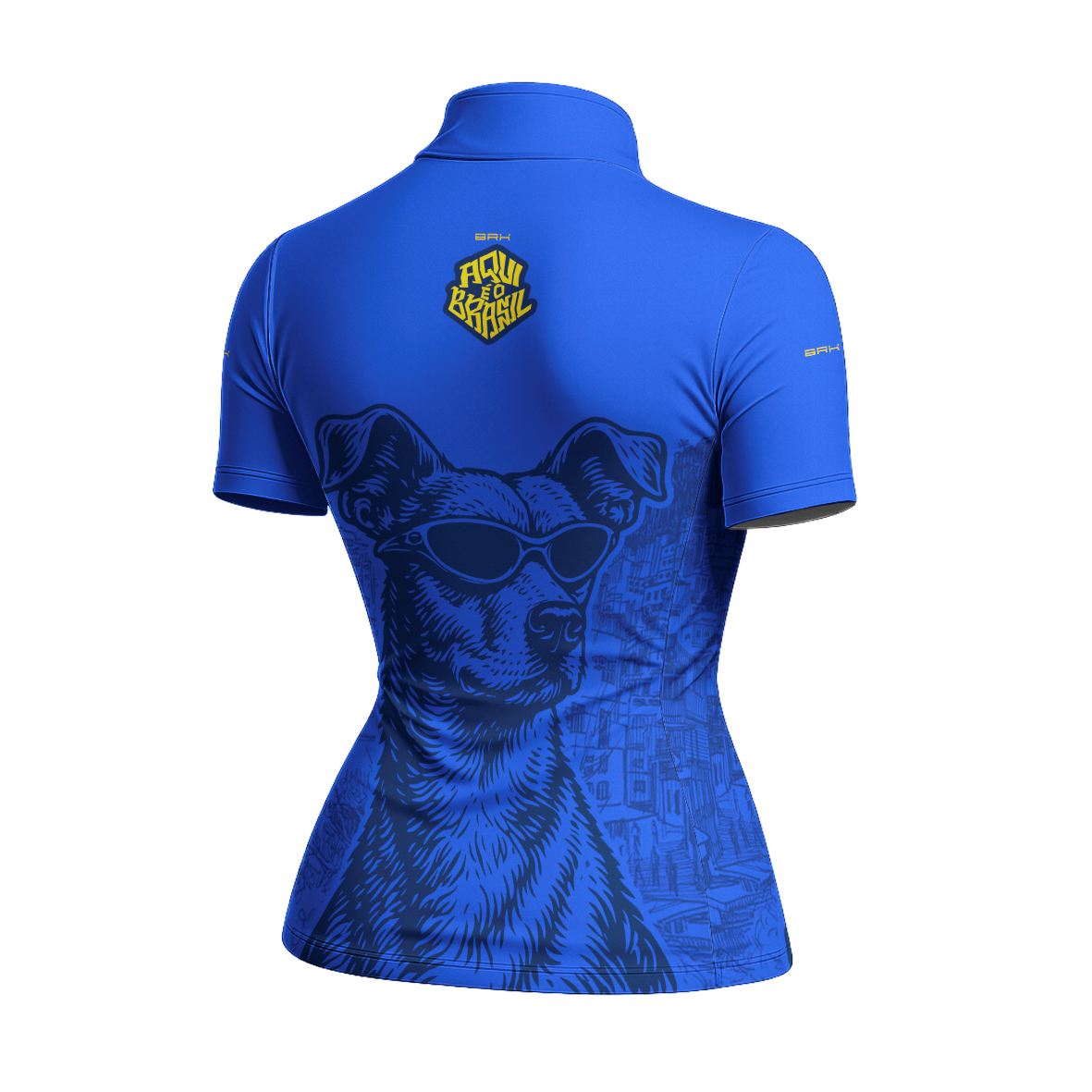 Camiseta Brk Feminina Aqui é o Brasil Caramelo de Óculos Azul com Proteção Solar UV50+ - Brk Agro