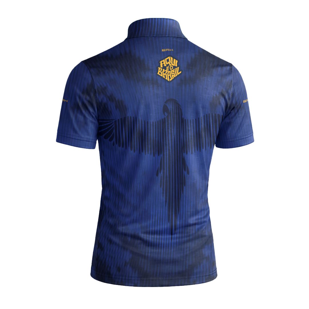 Camiseta Brk Aqui é o Brasil Arara Azul com Proteção Solar UV50+ - Brk Agro