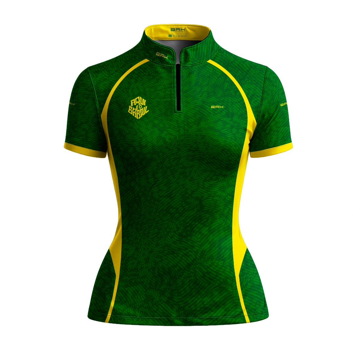 Camiseta Brk Feminina Aqui é o Brasil Digital Verde com Proteção Solar UV50+ - Brk Agro
