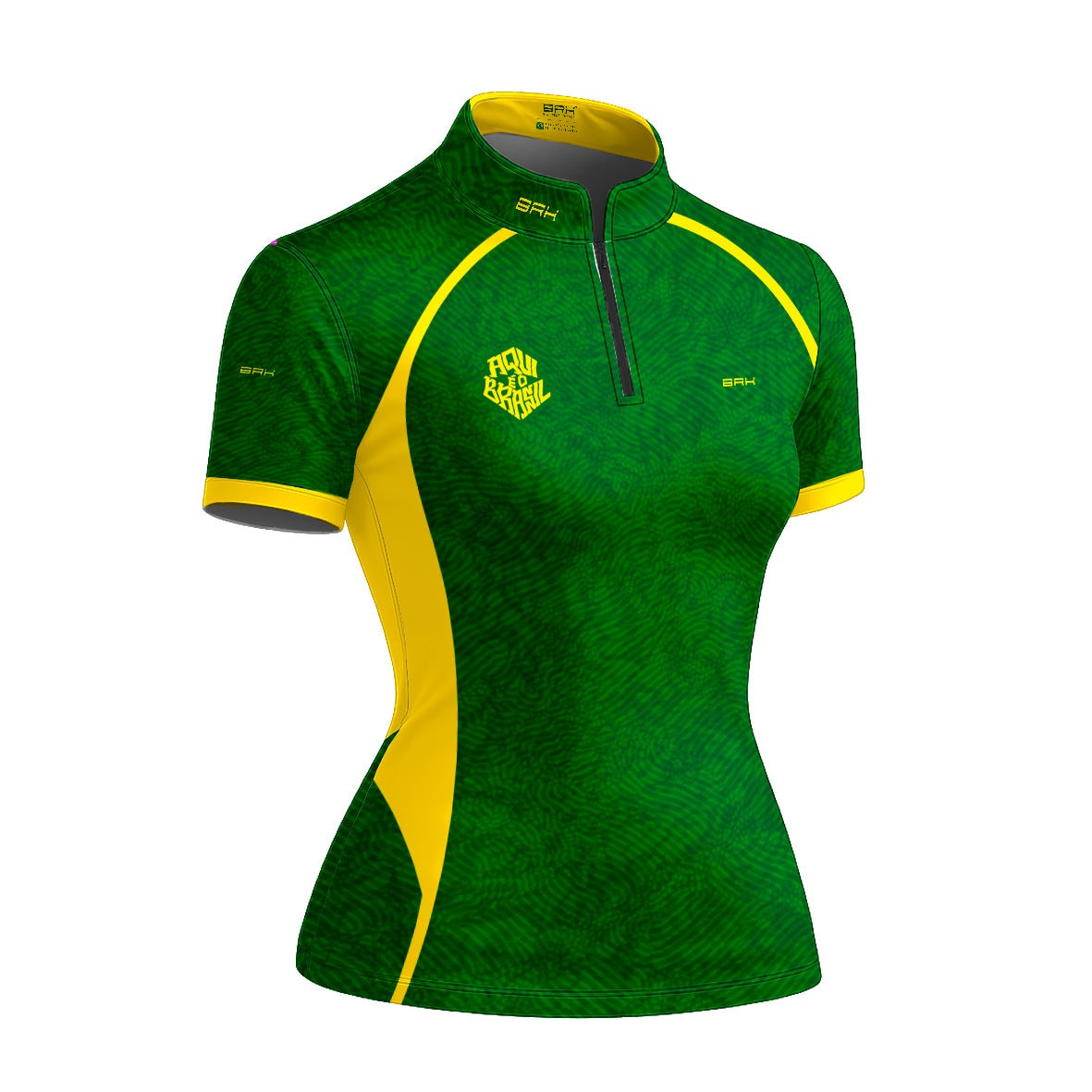 Camiseta Brk Feminina Aqui é o Brasil Digital Verde com Proteção Solar UV50+ - Brk Agro