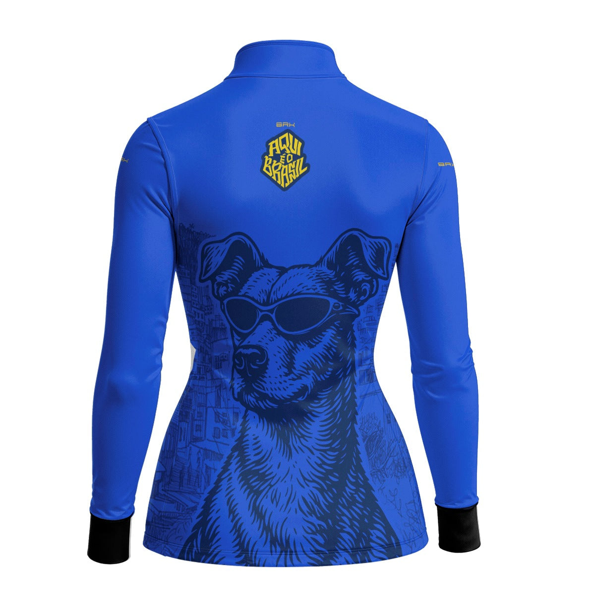Camisa Brk Feminina Aqui é o Brasil Caramelo de Óculos Azul com Proteção Solar UV50+ - Brk Agro