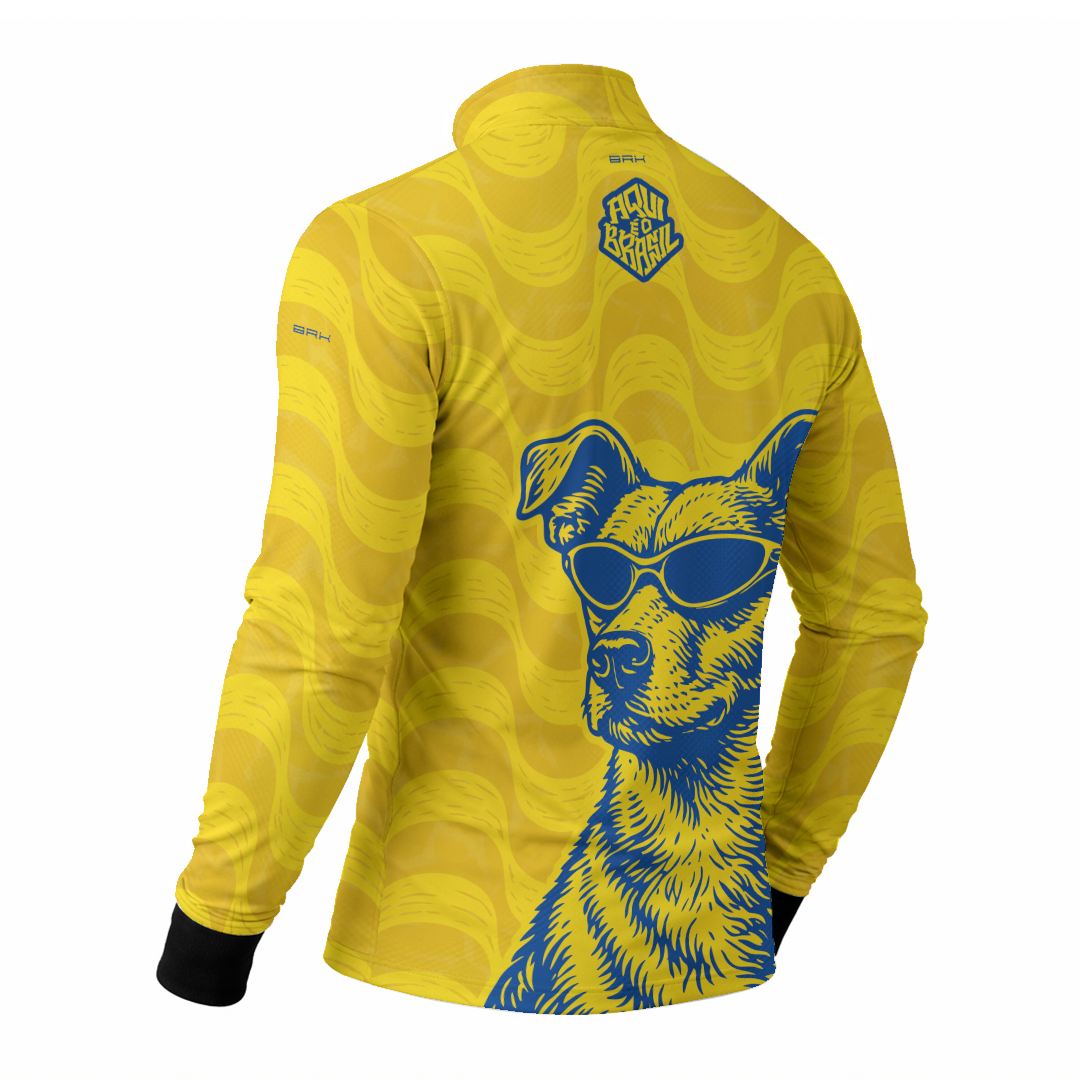 Camisa Brk Aqui é o Brasil Caramelo de Óculos Amarela com Proteção Solar UV50+ - Brk Agro