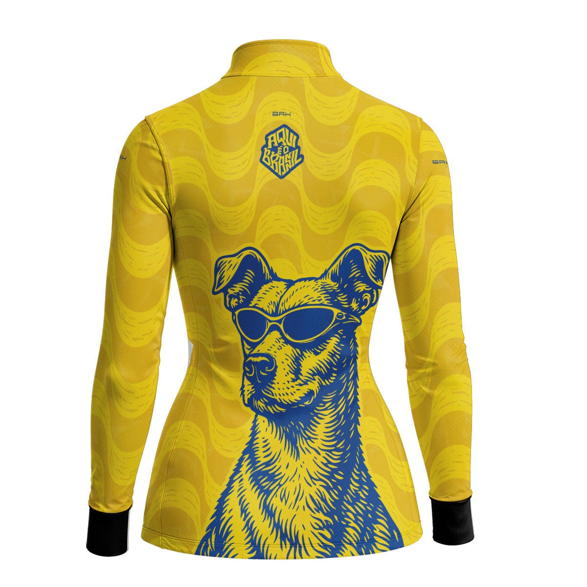 Camisa Brk Feminina Aqui é o Brasil Caramelo de Óculos Amarela com Proteção Solar UV50+ - Brk Agro