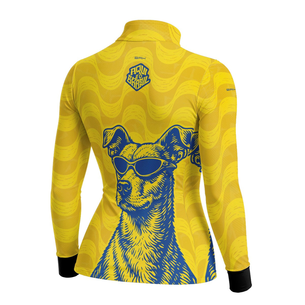 Camisa Brk Feminina Aqui é o Brasil Caramelo de Óculos Amarela com Proteção Solar UV50+ - Brk Agro